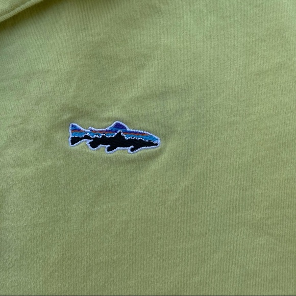 Patagonia Short Sleeve Men's Polo Trout Fitz Roy medium casual Preowned - Picture 4 of 9